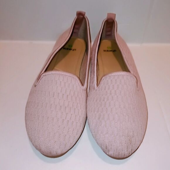 Sobeyo Sweater Soft Ballet Flats-Size 10-Pink-Breathable-Soft Foldable Sole - Picture 2 of 8